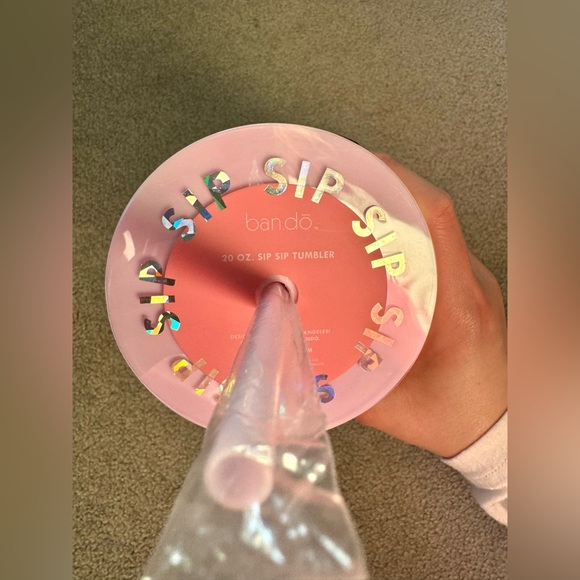 NWT Ban.do Holographic Light Pink 20 Oz. Tumbler - Picture 3 of 6